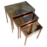 Faux Bamboo Set of Nesting Tables