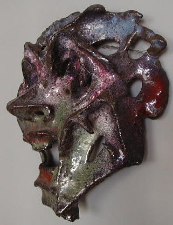 Randolph W Johnston Enameled Steel Wall Mask