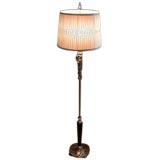 Antique W. W. Ahlschlager Art Deco Nickel-Bronze Floor Lamp