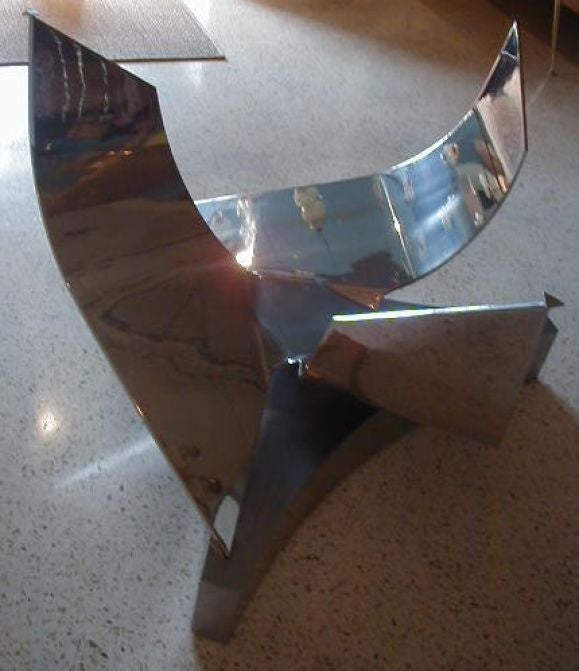 Ron Seff  Polished Steel Dining Table 5
