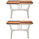 Pair Italian Small Console Tables Style of Gio Ponti