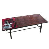 Vallauris Signed Coffee Table Bench