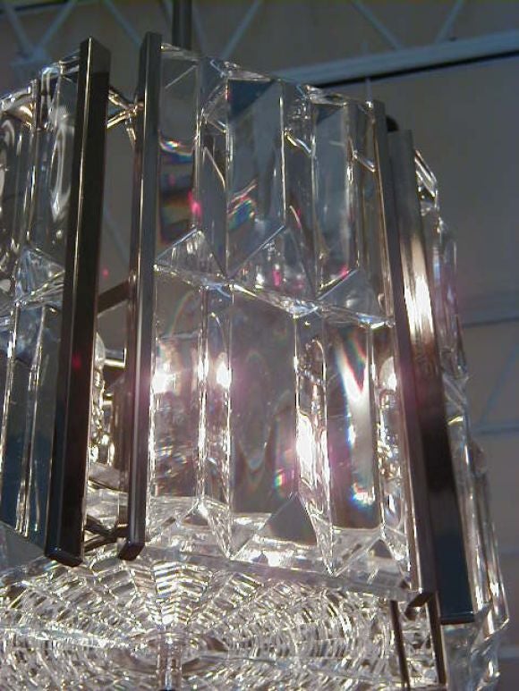 Mid-20th Century Orrefors Kennedy Center Chandelier
