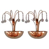 Paavo Tynell Pair of Fountain Style Wall Sconces