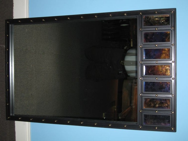 Brass Stud Mirror by Hickory Furniture