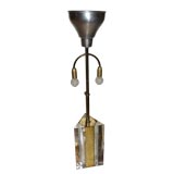 Signed Gabriella Crespi Acrylic and Brass Table Lamp Signed Gabriella Crespi Acrylic and Brass Table Lamp