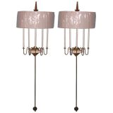 Monumental Pair of Tommi Parzinger Wall Sconces