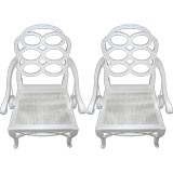 Pair Frances Elkins Loop Armchairs