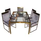 Mastercraft for Baker Furniture Solid Brass Dining Set 6 Chairs