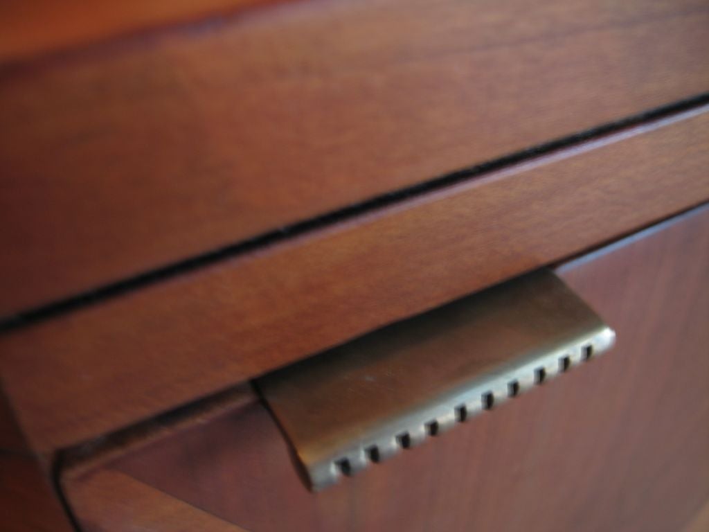 American Henredon Pair of Cherrywood Octagonal End Tables or Night Stands