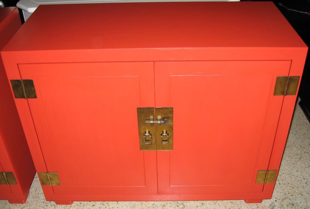 Pair Henredon Artefacts Asian Style Cabinets