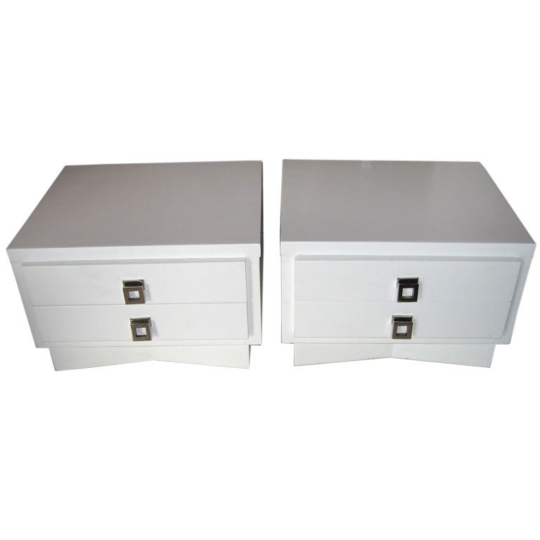 Pair American of Martinsville Low End Tables in the Asian Taste