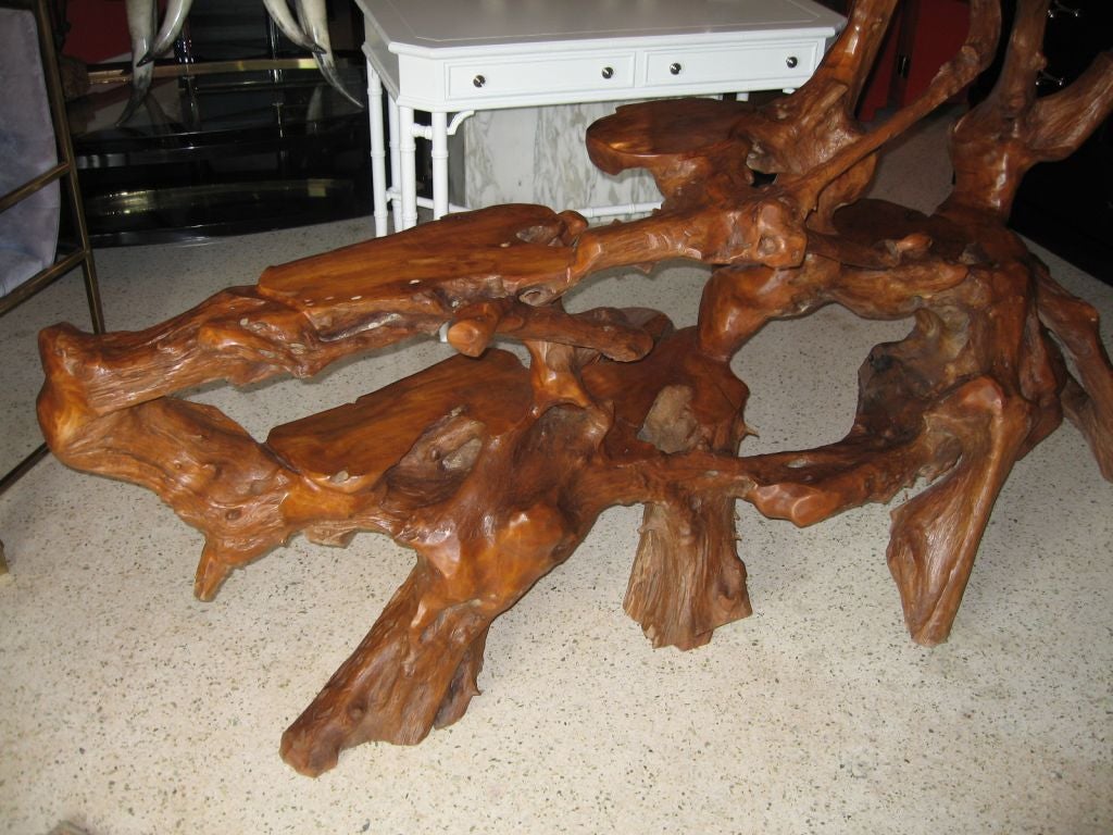 Massive Mid Century 7 Foot+ Teak  Sculpture Divider or Screen 3