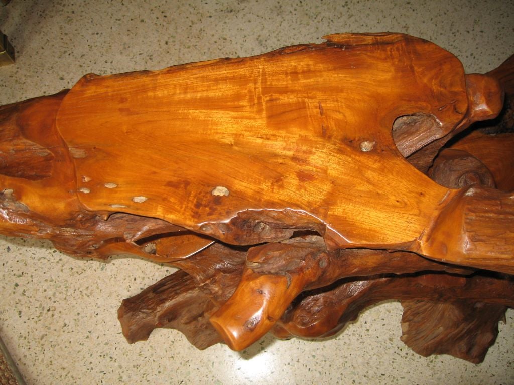 Massive Mid Century 7 Foot+ Teak  Sculpture Divider or Screen 4