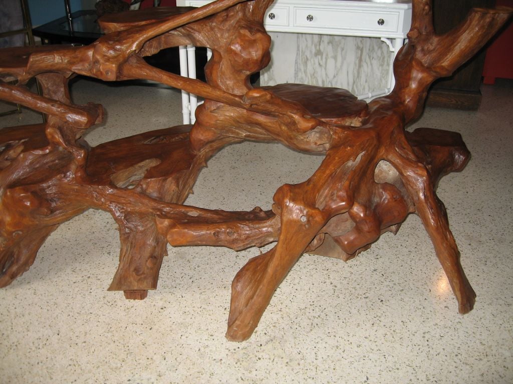 Massive Mid Century 7 Foot+ Teak  Sculpture Divider or Screen 7