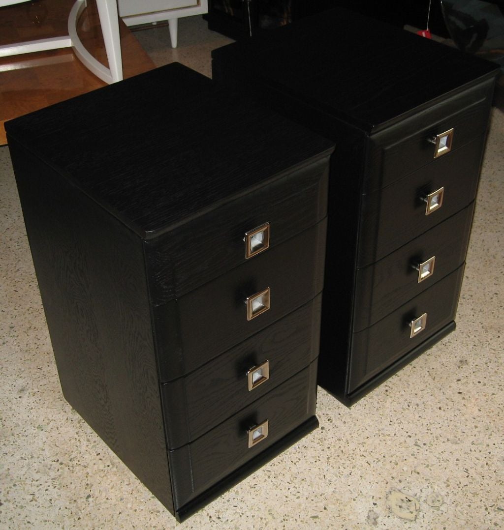 Pair Late 40's Tall Night Stands 3