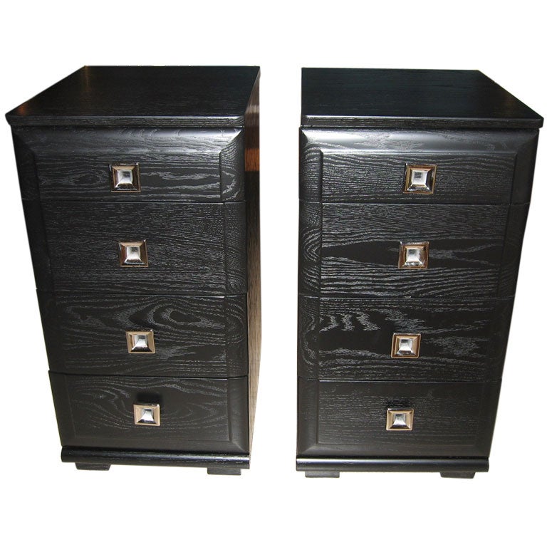 Pair Late 40's Tall Night Stands