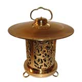 Mid Century Japanese Polished Brass Lantern