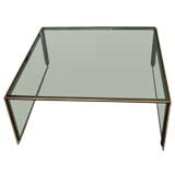 ELEGANT SMOKEY GLASS COFFEE TABLE