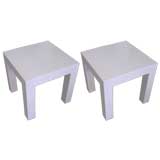 GREAT PAIR OF LACQUERED PARSONS SIDE/END TABLES