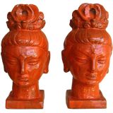 Vintage Pair of Rosenthal Netter Tara Buddhas