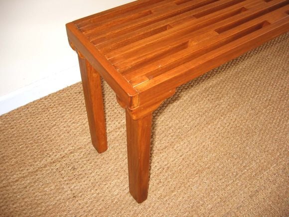 Teak Slat Bench