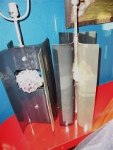 Pair of Lucite & Quartz Lamps