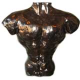 Bronze Over Ceramic Torso Vase signed T. Hanna