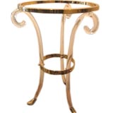 Italian Round Lucite Side Table