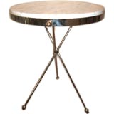 Round Italian Tripod Table with Marble Top