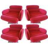 Set of Four (4) Swivel Stendig Chairs