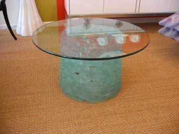 Architectural Circular Glass Brick Round Table