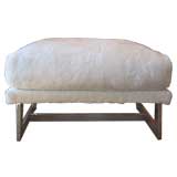 Vintage Chrome Upholstered Bench