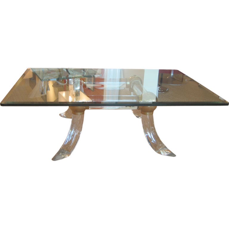 Lucite Tusk Table   SALE