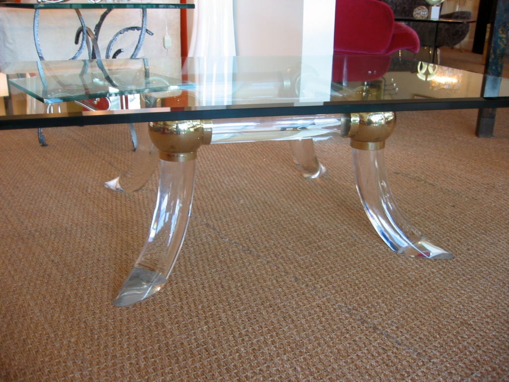 Italian Lucite Tusk Table   SALE