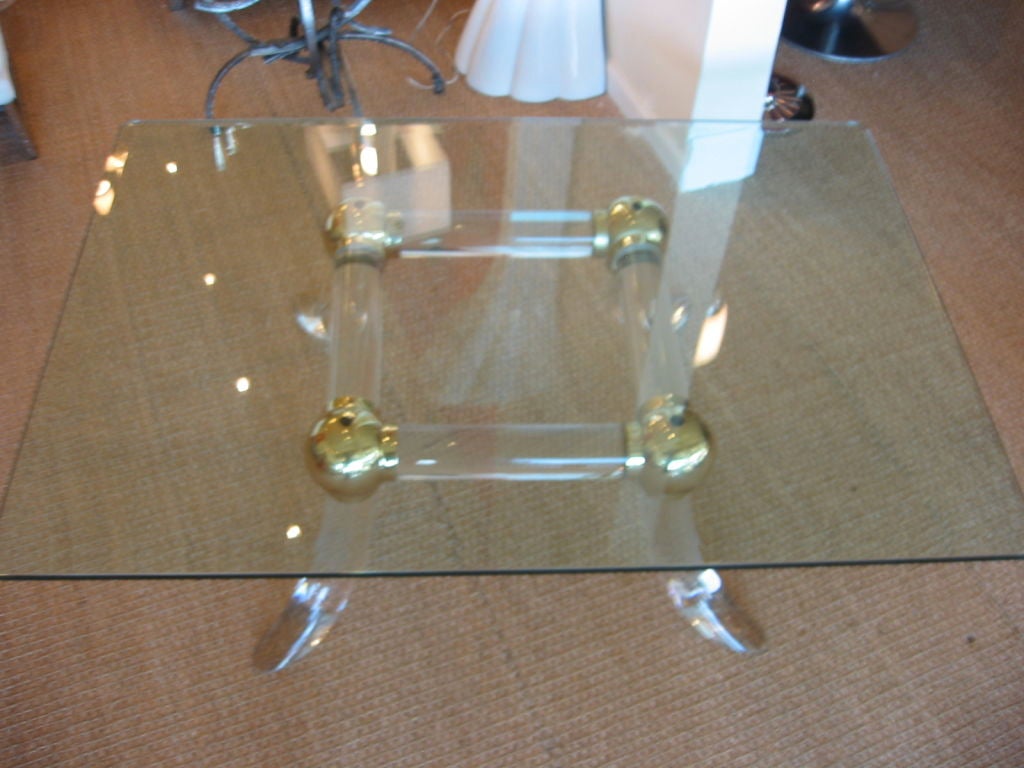 Lucite Tusk Table   SALE In Excellent Condition In North Miami, FL
