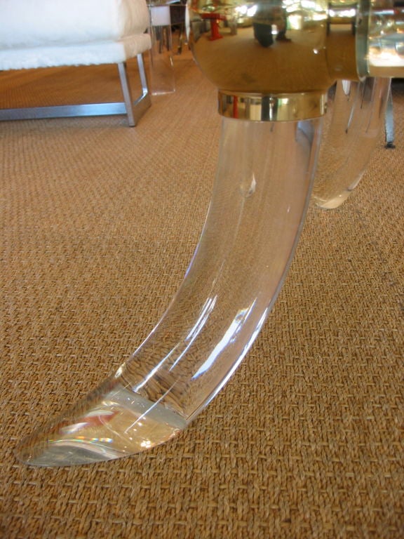 Lucite Tusk Table   SALE 2