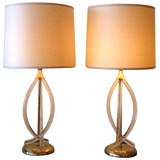 Pair of Lucite Lamps