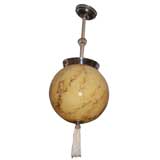 FRENCH   DECO CHANDELIER   with original silk  rope and fringe