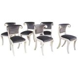 Aldo Tura Set of Six Rare Goatskin Chairs