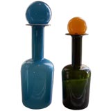 Pair of Holmegaard Bottles with Stoppers