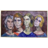"The Four Sisters" Modern Painting