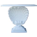 Venus Shell Console in French Plaster