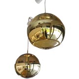 Pair of Putzler Glass Orb Lights in Gold