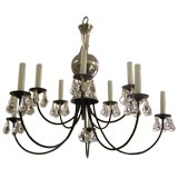 Vintage Parzinger Style Ten Light Fabulous Teardrop Chandelier