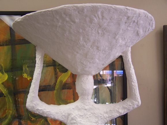 Mid-20th Century French Plaster Torchiere (Giacometti style)