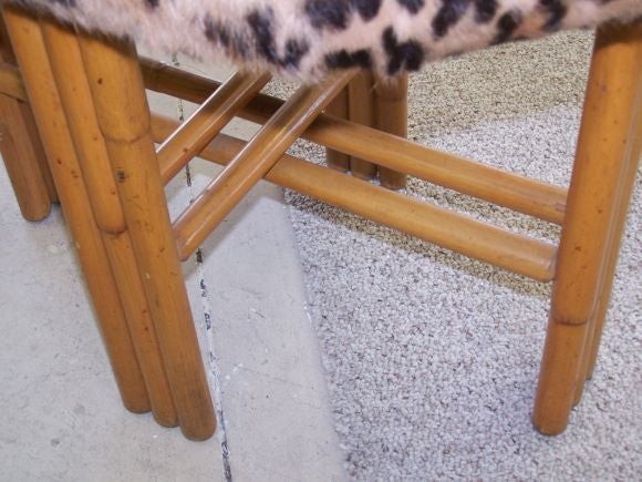 Pair of 40's Bamboo Stools 1