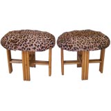 Pair of 40's Bamboo Stools