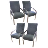 Set of Four Lucite Armchairs by Leon Frost (signed)