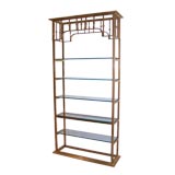 Tall Brass Etagere